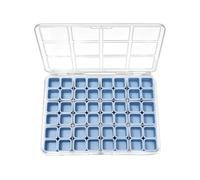 Générique Nail Supply Storage Container - Compact Various Slot Divider Case, Small Charm Accessory Holder | Lightweight Clear Polymer Storage Chest, School Dorm Room Desk Countertop Organization Box