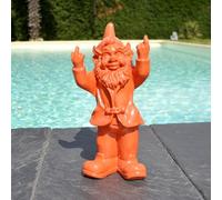 Générique Nain de Jardin insolent 2 Doigts d'honneur (Orange)