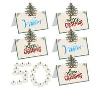 Générique Name Place Cards 50 Piecess, 16x12cm Festive Christmas Tree | Holiday Seating Name Cards Set for Wedding Winter New Year Buffet Banquet Gathering Bridal Shower