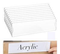 Générique Name Plates for Doors - 10pcs Acrylic Sign Holder Stands, Poster Holder Stand, Clear Acrylic Vertical Double Sided 3.15x0.79Stands for Documents Photo Display on Hotel Restaura
