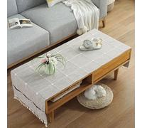 Générique Nappe Basse rectangulaire en Lin Facile à Nettoyer avec Poches, Compatible Lave-Linge, sèche-Linge et réfrigérateur. (H 70x180(28x71in))