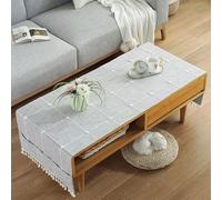 Générique Nappe Basse rectangulaire en Lin Facile à Nettoyer avec Poches, Compatible Lave-Linge, sèche-Linge et réfrigérateur. (C 80x180(31x71in))