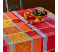 Générique Nappe carrée Arles Paprika Patch Coton Jacquard 1m60 x 1m60
