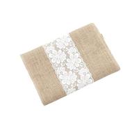 Générique Nappe de Mariage Décoration de Table Créative et en Jute Dentelle Couvre-table Élégant et Rustique pour Fêtes et Événements