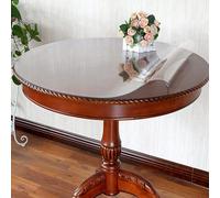 Générique Nappe de Protection de Table Transparente 2mm Nappe Ronde en Plastique,Film de Protection de Meubles dépoli,Tapis de Chaise de Bureau en PVC 42 60 74 90 106 120 138 160 cm(Clair,44 cm)
