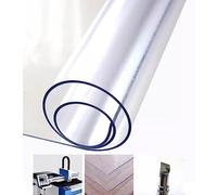 Générique Nappe de Protection Ronde Transparente en PVC imperméable et Facile à Nettoyer (A Diameter 145cm/57in)