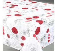 Générique Nappe De Table-Tissu-Anti-Tache Imperméable Rectangulaire 145x240 cm - 8-10 Couverts, Motif Coquelicots - 100% Polyester