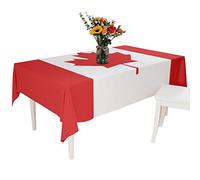 Générique Nappe Drapeau Canadien, décoration de fête Happy Canada Day, Nappe de la fête Nationale du Canada pour la décoration de Table de Cuisine et de Salle à Manger