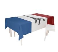 Générique Nappe Drapeau France, Décoration de Table pour fête Tour Eiff-el France Paris Drapeau français, Linge de Table Rectangulaire pour Salle à Manger Décor de Cuisine