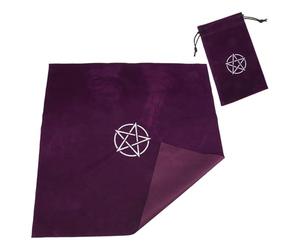 Générique Nappe en Flanelle Protection pour Cartes de Tarot avec Pochette à Cordon pour Rangement Multifonctionnel Portable pour Voyage Spirituel et Usage à Domicile