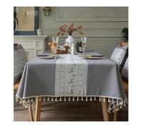 Générique Nappe Noel Christmas Jacquard Tablecloth Table Cloth Imitation Cotton Linen Elk Geometry Tablecloths Home Party Dining Cover(Color3,140x300cm)