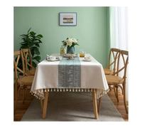 Générique Nappe Noel Christmas Jacquard Tablecloth Table Cloth Imitation Cotton Linen Elk Geometry Tablecloths Home Party Dining Cover(Color1,140x180cm)