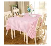 Générique Nappe Noel Red Christmas Checkered Square Tablecloth Kitchen, Wedding Party, Holiday Dining Table Decoration(Red and White,140 * 220cm)