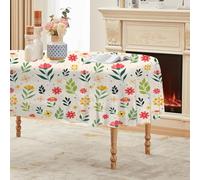 Générique Nappe Ovale Beige 180x240 cm, Fleurs Branches et Feuilles，Nappe Anti Tache Impermeable, pour Mariage, Décoration de Table, Jardin, Fête, Anniversaire, Noël, Conférences, Foires A37