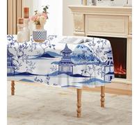 Générique Nappe Ovale Blanc 180x240 cm, Imprimé Animalier Papillon，Nappe Anti Tache Impermeable, pour Mariage, Décoration de Table, Jardin, Fête, Anniversaire, Noël, Conférences, Foires A08