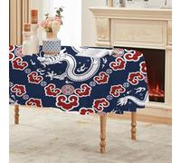 Générique Nappe Ovale Bleu 180x240 cm, Style Chinois Dragon Oriental，Nappe Anti Tache Impermeable, pour Mariage, Décoration de Table, Jardin, Fête, Anniversaire, Noël, Conférences, Foires A111