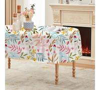 Générique Nappe Ovale Rose 150x300 cm, Imprimés Végétaux Fleurs，Nappe Anti Tache Impermeable, pour Mariage, Décoration de Table, Jardin, Fête, Anniversaire, Noël, Conférences, Foires A85