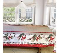 Générique Nappe Papa Noël Rectangle Polyester Anti Tache Infroissable 3m x 1m50