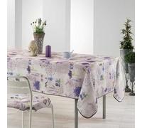 Générique Nappe Provençale Rectangulaire, Motif Lavande, 150 x 350 cm, Anti-Tache, Polyester, Lavable en Machine