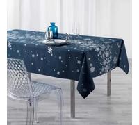 Générique Nappe Rectangulaire de Noël Constellation Marine Argent 2m x 1m50 Anti Tache Infroissable