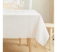 Générique Nappe Rectangulaire en Tissu Intissé, 150 x 300 cm, Semi-Opaque, pour Tables et Buffets (Blanc)