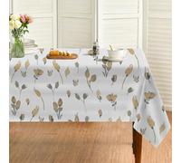 Générique Nappe Rectangulaire Jaune 135x220 cm, Fleurs Usine,Nappe Anti Tache Impermeable, pour Mariage, Décoration de Table, Jardin, Fête, Anniversaire, Noël, Conférences, Foires A66