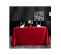 Générique Nappe Satin Rectangulaire Élégante Table Événement | Sur Mesure pour Mariage, Hôtel, Restaurant, Anniversaire et Buffet Dessert(Red,180*300cm)