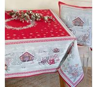Générique Nappe Savoie Rouge 260 x 145 cm Jacquard