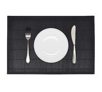 Générique Napperons 6 pcs Bambou 30 x 45 cm Noir,Maison & Jardin, Linge, Linge de Table, Sets de Table, Noir (Poids 0.8KG)