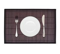 Générique Napperons 6 pcs Bambou 30x45 cm Marron foncé,Maison & Jardin, Linge, Linge de Table, Sets de Table, Brun (Poids 0.77KG)