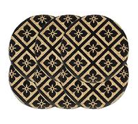 Générique Napperons 6 pcs Noir 38 cm Rond Jute,Sets de Table,1.48KG-133869