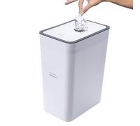 Générique Narrow Trash Can With Lid - Slim Garbage Bin Wastebasket Press Top Lid | Wastebasket Press Type Lids | Modern Waste Basket | Dog Proof Garbage Container Bin,