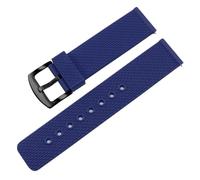 Générique NASUNJIA Bracelet De Montre En Caoutchouc À Dégagement Rapide, 18, 19, 20, 21, 22, 23, 24 Mm, Étanche, En Silicone(Blue black B,22mm)