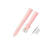 Générique NASUNJIA Bracelet De Montre En Cuir Souple, Accessoire Vert Violet, Bracelet Véritable Durable, 10 Mm, 12 Mm, 14 Mm, 16 Mm, 18 Mm-24 Mm(Pink-silver,22mm)