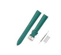 Générique NASUNJIA Bracelet De Montre En Cuir Souple, Accessoire Vert Violet, Bracelet Véritable Durable, 10 Mm, 12 Mm, 14 Mm, 16 Mm, 18 Mm-24 Mm(Green-rose,10mm)