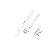 Générique NASUNJIA Bracelet De Montre En Cuir Souple, Accessoire Vert Violet, Bracelet Véritable Durable, 10 Mm, 12 Mm, 14 Mm, 16 Mm, 18 Mm-24 Mm(White-silver,16mm)