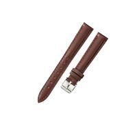 Générique NASUNJIA Bracelet De Montre En Cuir Souple, Accessoire Vert Violet, Bracelet Véritable Durable, 10 Mm, 12 Mm, 14 Mm, 16 Mm, 18 Mm-24 Mm(Dark brown-silver,12mm)