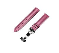 Générique NASUNJIA Bracelet de montre en cuir souple avec boucle automatique en acier inoxydable, 18 mm, 20 mm, 22 mm, 24 mm, vert, bleu, rouge(Purple-black,18mm)