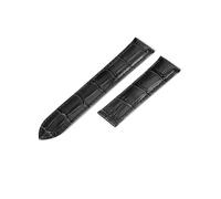 Générique NASUNJIA Bracelet de montre en cuir véritable, étanche et confortable, compatible avec Tank, 18, 20, 22, 23, 25 mm, en cuir de vache, à une seule extrémité(Black-No buckle,25mm)