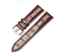 Générique NASUNJIA Bracelet De Montre Universel En Cuir Avec Motif Nœud En Bambou, Noir, Marron, Bleu, Rouge, Blanc, Rose, 12-24 Mm(Brown,19mm)