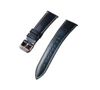 Générique NASUNJIA Bracelet de montre vintage en cuir véritable ciré à l'huile, 18 mm, 19 mm, 20 mm, 21 mm, 22 mm, marron, noir, bleu, à dégagement rapide(Dark Blue,21mm)