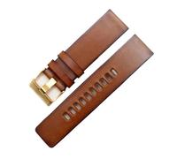 Générique NASUNJIA Bracelet En Cuir Compatible Avec DIESEL 1399/ DZ4280/ DZ4290 Avec Boucle Ardillon En Acier Inoxydable 24 26 28 Mm(Brown Gold,26mm)