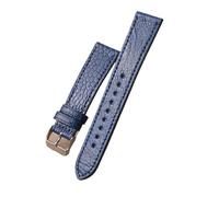 Générique NASUNJIA Bracelet En Cuir Souple 18 19 20 21 22 Mm Noir Marron Vert Bleu, Style Rétro Ultra-fin(B Silver Buckle,18mm)