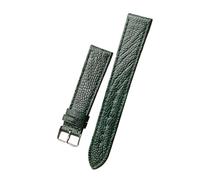 Générique NASUNJIA Bracelet En Cuir Souple 18 19 20 21 22 Mm Noir Marron Vert Bleu, Style Rétro Ultra-fin(A Silver Buckle,21mm)