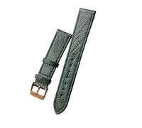 Générique NASUNJIA Bracelet En Cuir Souple 18 19 20 21 22 Mm Noir Marron Vert Bleu, Style Rétro Ultra-fin(A Rose gold Buckle,19mm)