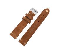 Générique NASUNJIA Bracelets De Montre En Daim Faits Main For Hommes 18 Mm, 19 Mm, 20 Mm, 21 Mm, 22 Mm, Bracelet De Montre En Cuir Marron À Dégagement Rapide(Brown,19mm)