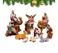 Générique Nativité Figurine - Naissance en résine de Jésus Sculpture Decor | Ensemble Traditionnel de nativité, Saint Famille Artisanat pour Les Groupes d'églises de Noël