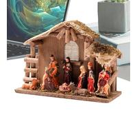 Générique Nativity Figures Religious Festive Miniature Ornament Set, Perfect Desks, Tables, Windowsills, Home Mantels, Shelves, Ideal for Women and Men Celebrating The Holiday Season
