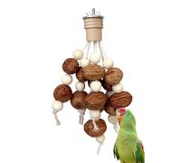 Générique Natural Chew, Parakeet Beak Grinding Set, Wooden Bird Enrichment with Safe Fiber Texture, Durable Hanging Bird Cage Design, Colorful Aviary Style Accessory, Parrot Cage Activity Use