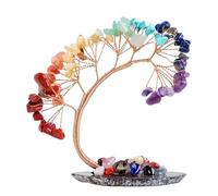 Générique Natural Crystal Tree Desk Decoration, Mini Tree for Positive Energy and, Stone Decor, Spiritual Gift, Ideal for Enhancing Your Home Or Decorations with Positive, 9-10x5-7cm